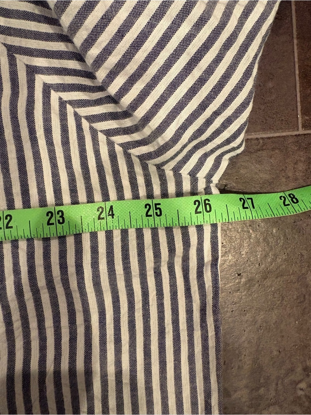 Vermont Country Store Seersucker Tiered Maxi Shirt Dress Striped Coastal Grandma - Picture 9 of 12